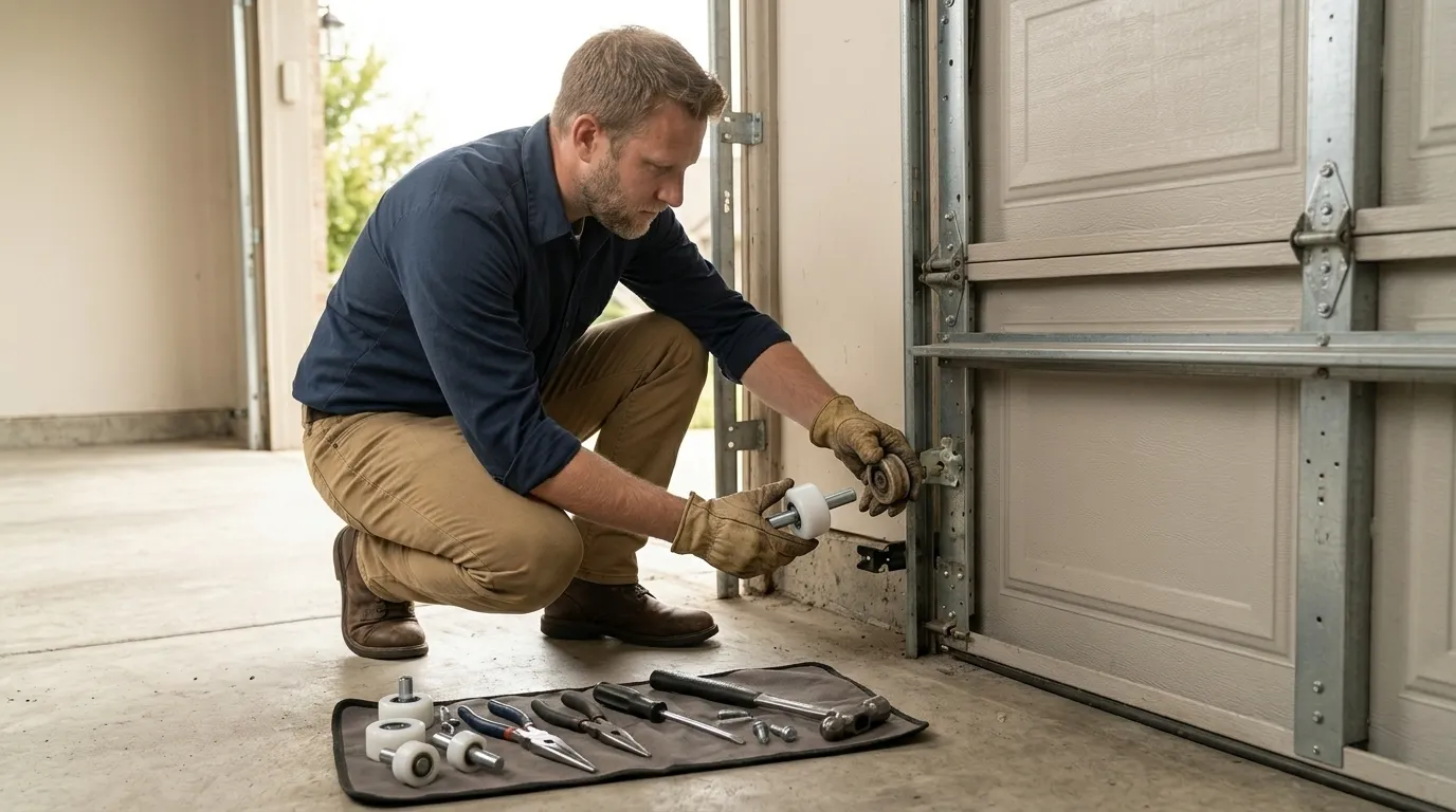 Garage door repair work in Oklahoma City, OK